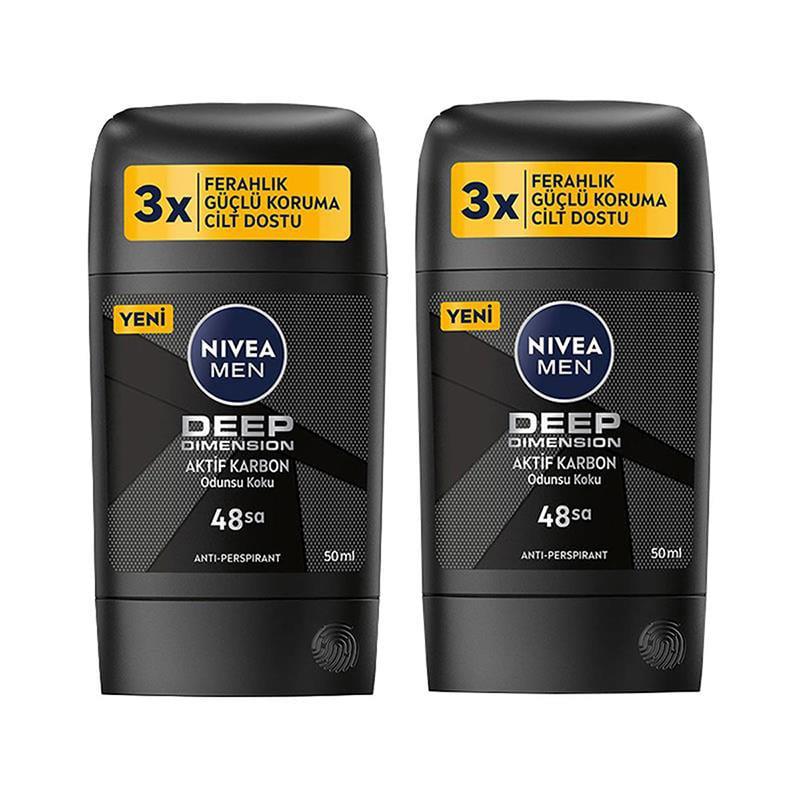 Nivea Men Deep Dimension Erkek Stick Deodorant 50 ml x 2 Adet