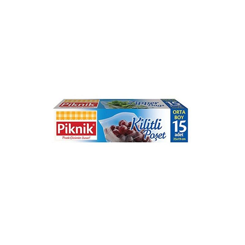 Piknik 1403 Kilitli Poşet Orta Boy 15'li