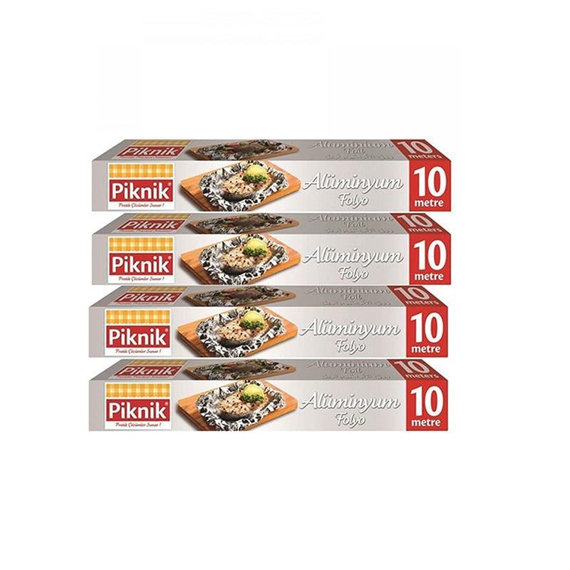 Piknik Alüminyum Folyo 10 mt x 4 Paket