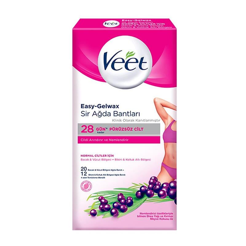 Veet Sir Ağda Bandı Normal Ciltler 12'li