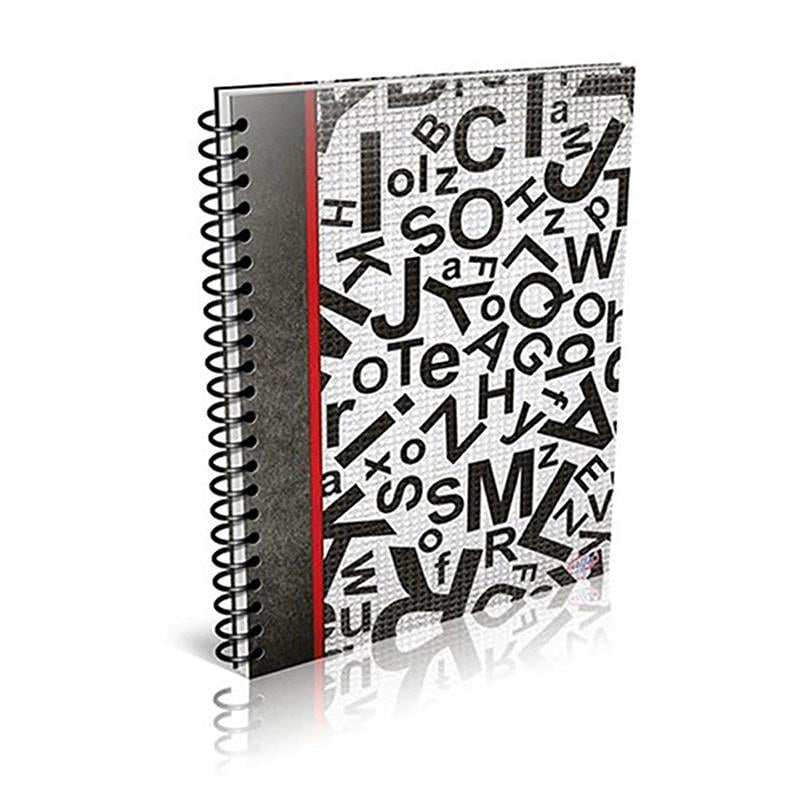 Alfa A4 Spiralli Plastik Kapak Defter 96 Yp Kareli