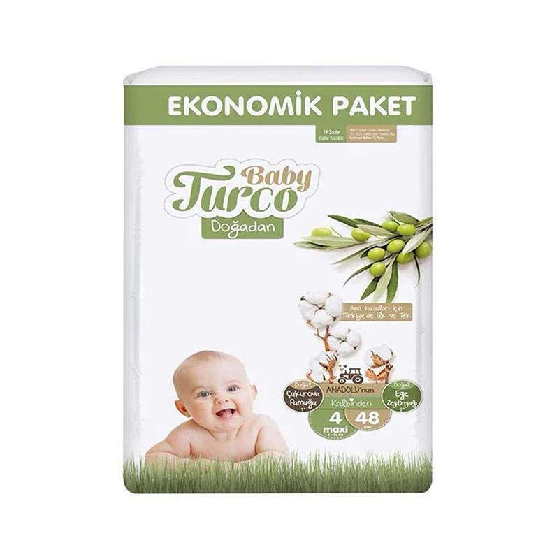Baby Turco Doğadan 4 Beden Maxi 48 Adet Bebek Bezi