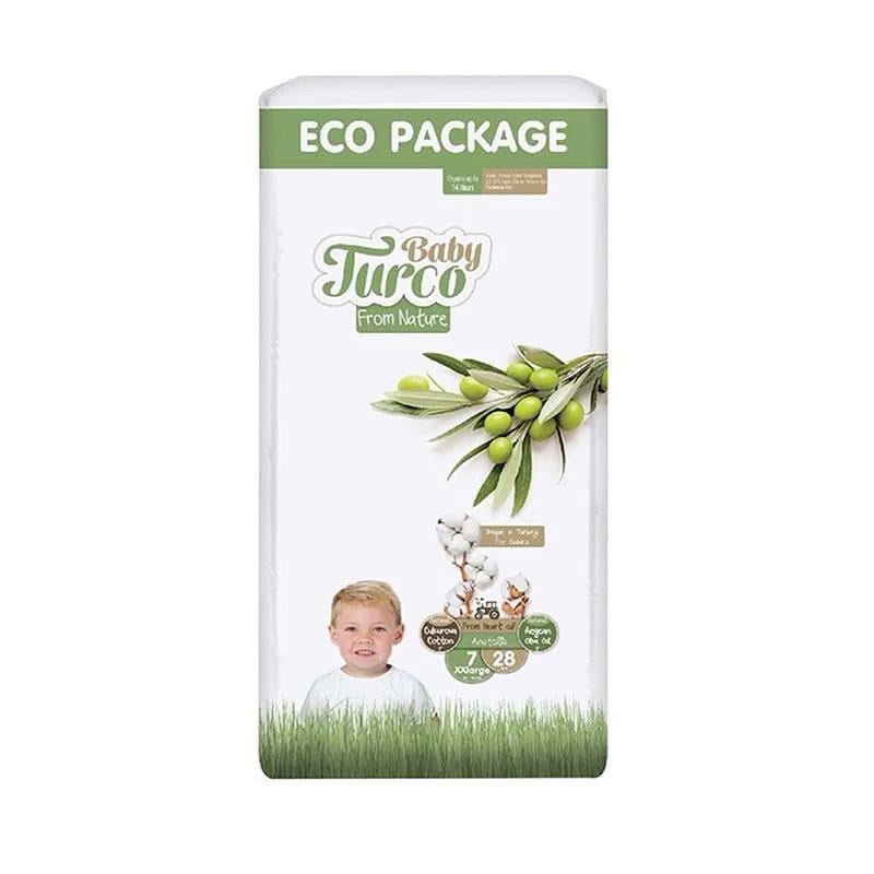 Baby Turco Doğadan 7 Beden XX Large 28 Adet Bebek Bezi