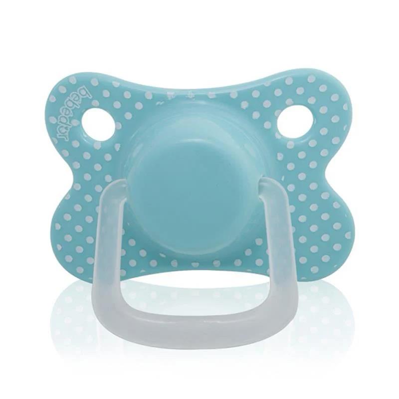 Bebedor B-141 Retro Yassı Uç Silikon Emzik 0-6 Ay No:1 Mavi