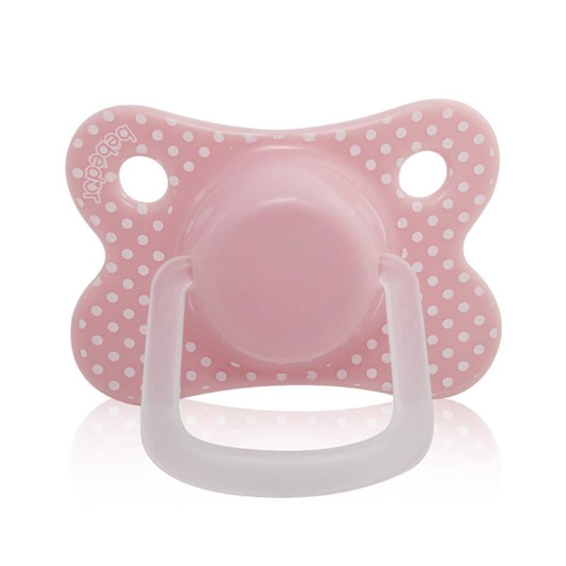 Bebedor B-141 Retro Yassı Uç Silikon Emzik 0-6 Ay No:1 Pembe