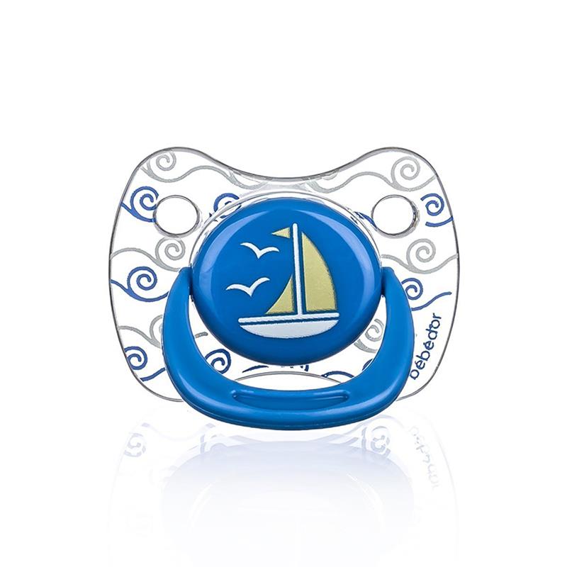 Bebedor B-172 Tritan Crystal Şeffaf Damaklı Uç Emzik 6-18 Ay No:2 Mavi