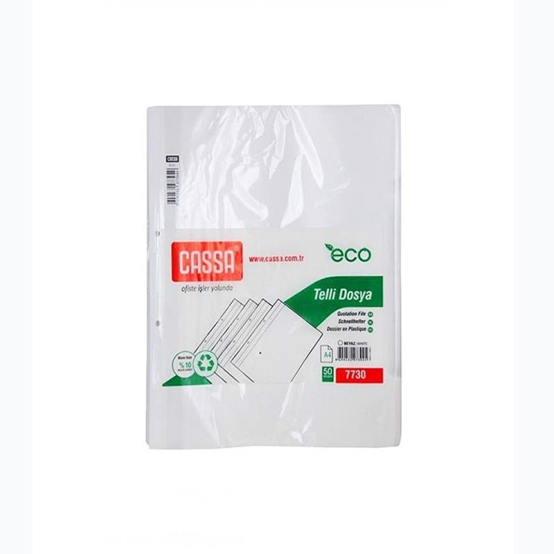 Cassa 7730 Eco Beyaz Telli Dosya 50'li