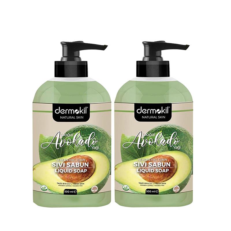 Dermokil Avokado Özlü Doğal Sıvı Sabun 500 ml x 2 Adet