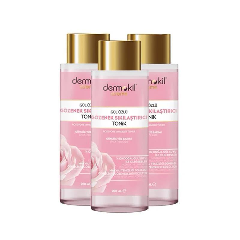 Dermokil Gül Özlü Gözenek Sıkılaştırıcı Tonik 200 ml x 3 Adet