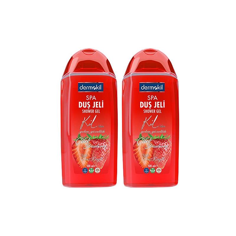 Dermokil Vegan Çilek Duş Jeli 500 ml x 2 Adet