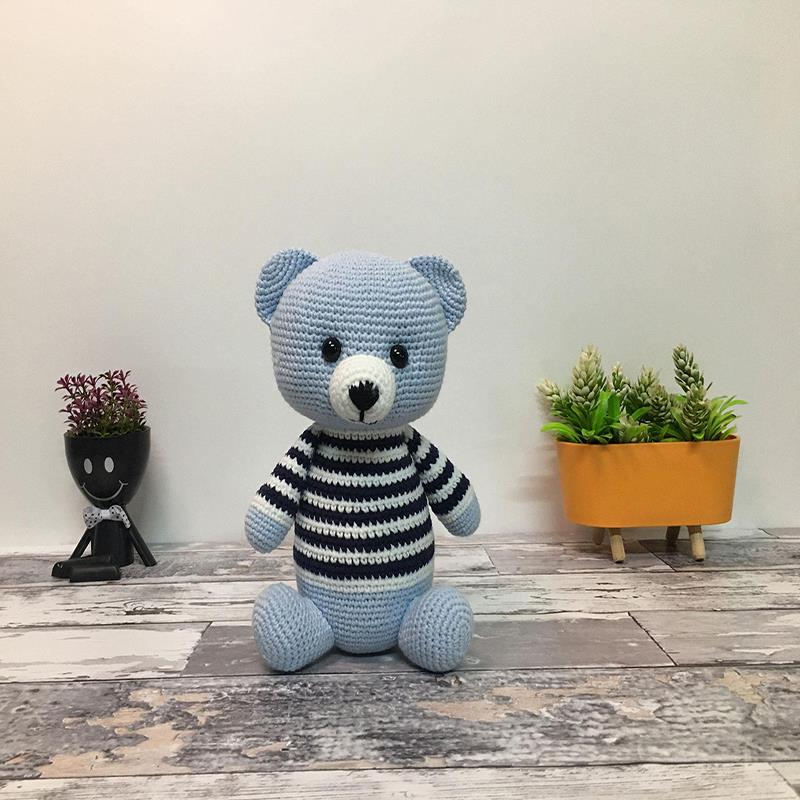 El Örgü Amigurumi Oyuncak Ayıcık Mavi