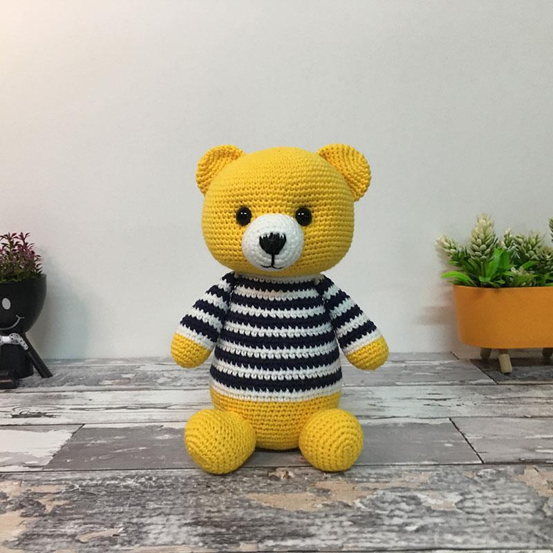 El Örgü Amigurumi Oyuncak Ayıcık Sarı
