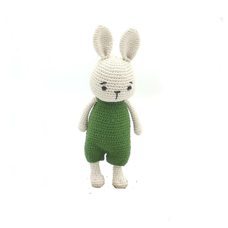 El Örgü Amigurumi Oyuncak Tavşan Yeşil
