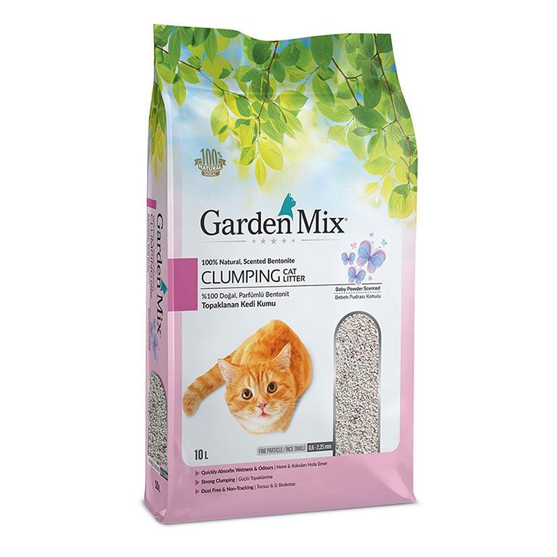 Gardenmix Bentonit Bebek Pudrası Kalın Taneli Kedi Kumu 10 Lt