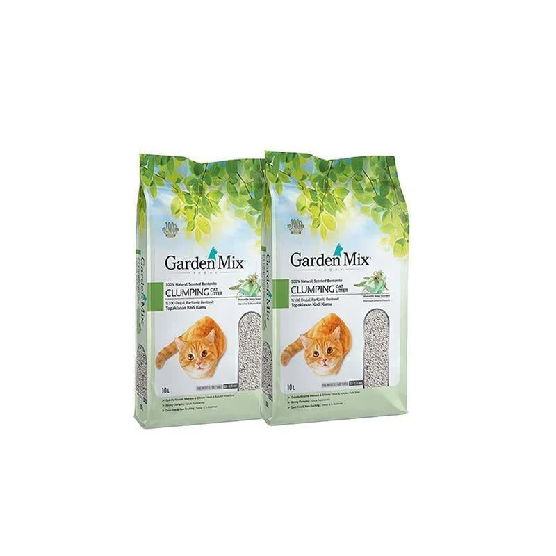 Gardenmix Bentonit Marsilya Sabunu Kalın Taneli Kedi Kumu 10 Lt x 2 Paket