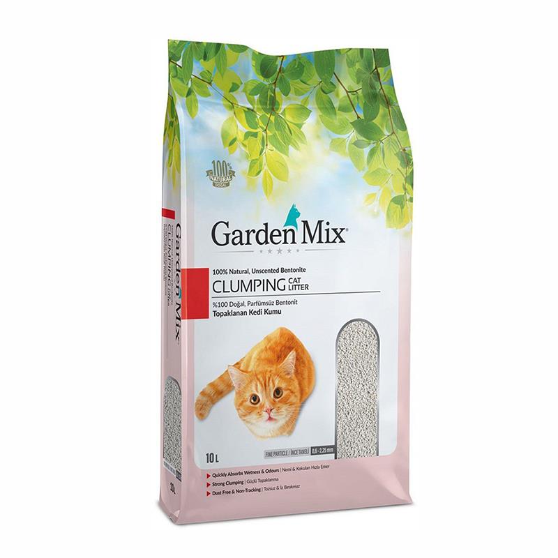 Gardenmix Bentonit Parfümsüz İnce Kedi Kumu 10 Lt