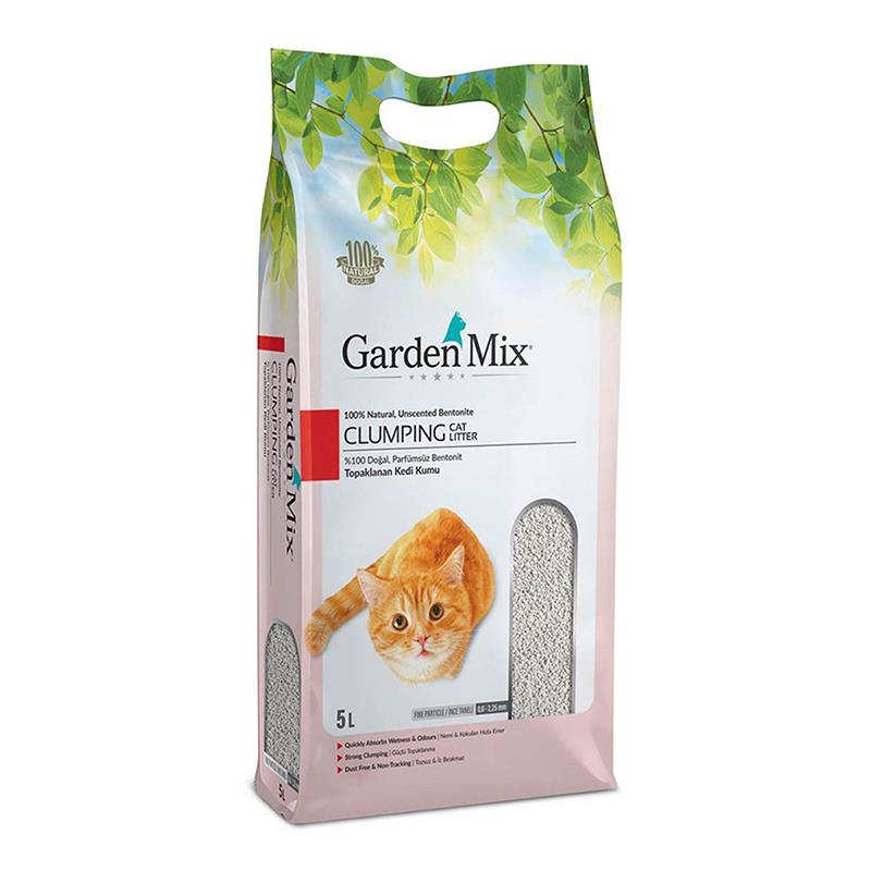 Gardenmix Bentonit Parfümsüz İnce Taneli Kedi Kumu 5 Lt