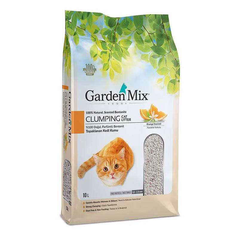 Gardenmix Bentonit Portakallı İnce Kedi Kumu 10 Lt