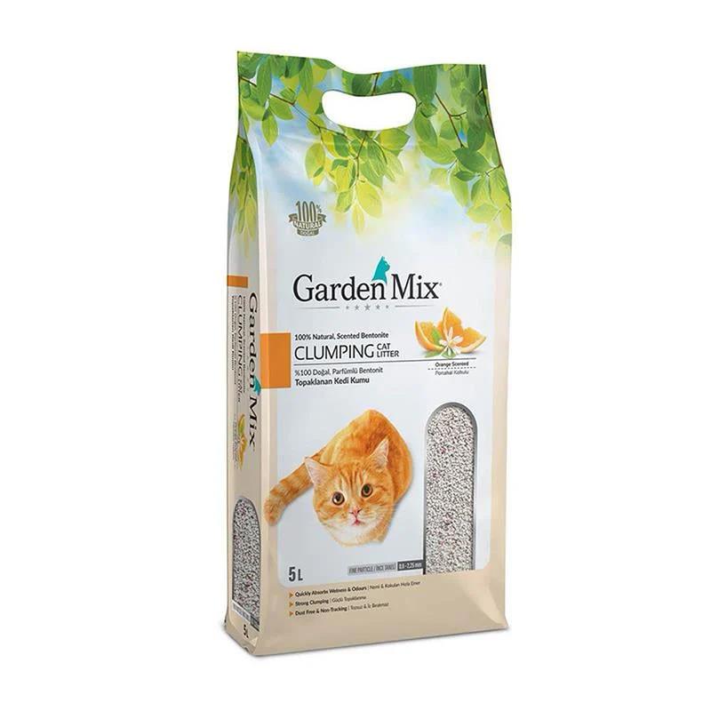 Gardenmix Bentonit Portakallı İnce Taneli Kedi Kumu 5 Lt