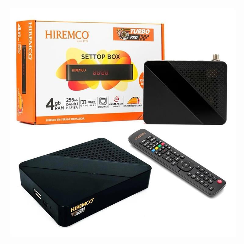 Hiremco Turbo Pro Dahili Wifi Full HD Mini Uydu Alıcısı Linux Tabanlı 4GB Ram Dahili Hafıza