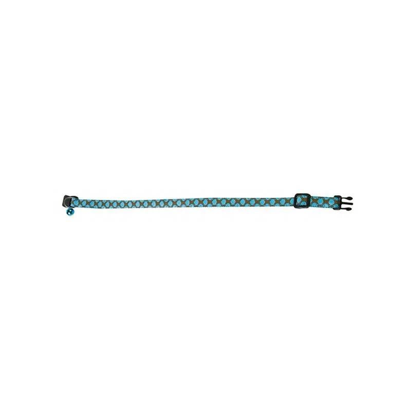Karlie Kedi Boyun Tasması Mavi Desenli 25-35 cm x 10 mm