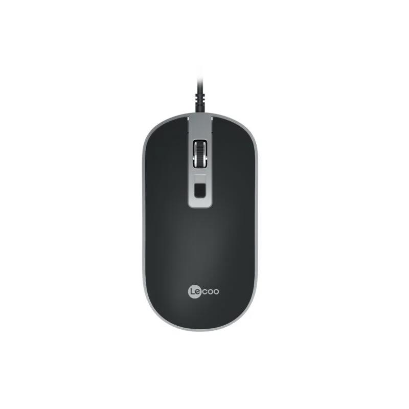 Lenovo Lecoo MS104 USB Kablolu 1600DPI 4 Tuşlu Optik Mouse Siyah