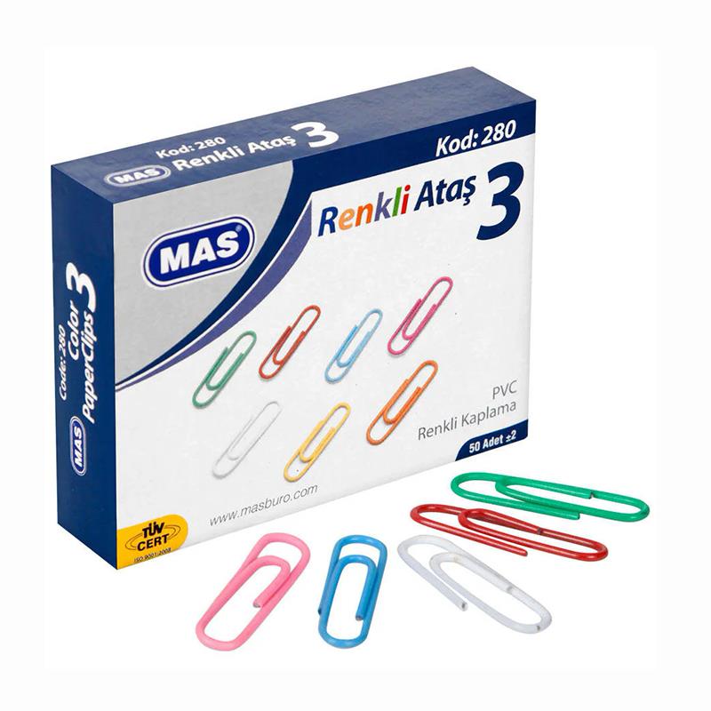Mas 280 Renkli Ataş Pvc Kaplı 28 mm