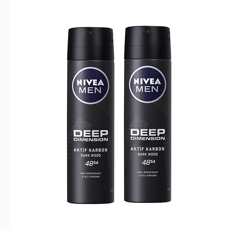 Nivea Men Deep Dimension Dark Wood Erkek Deodorant 150 ml x 2 Adet