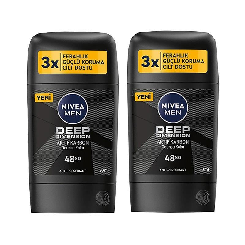 Nivea Men Deep Dimension Erkek Stick Deodorant 50 ml x 2 Adet