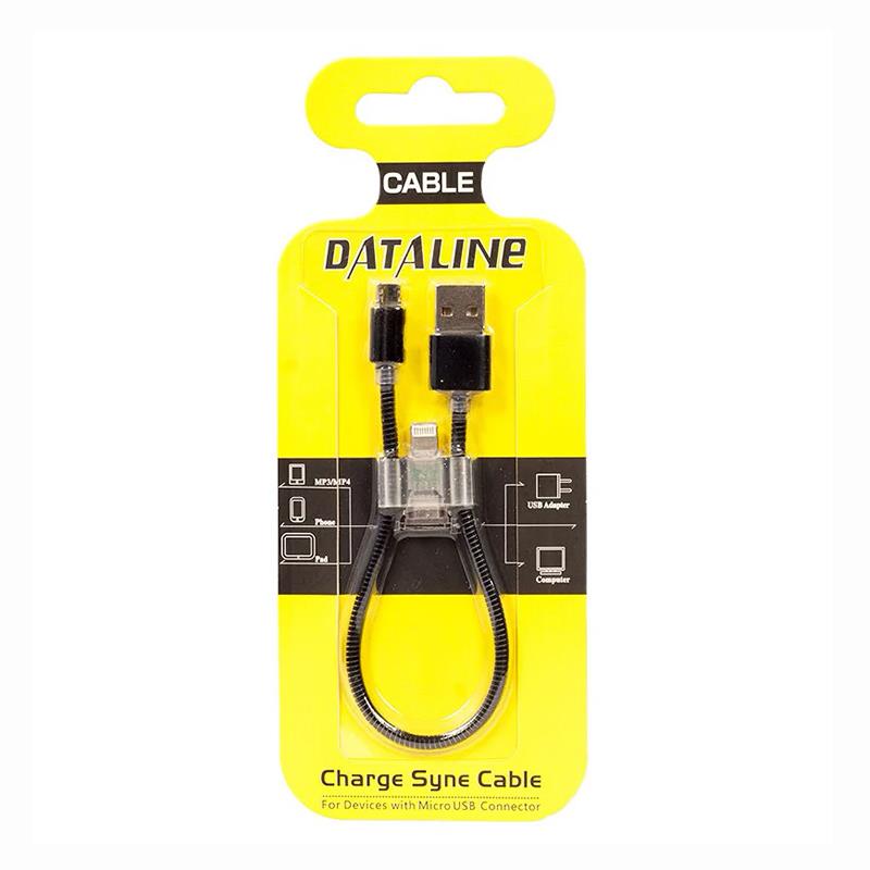 Powermaster Android Serisi + iP Kısa Örgülü Data Şarj Kablosu