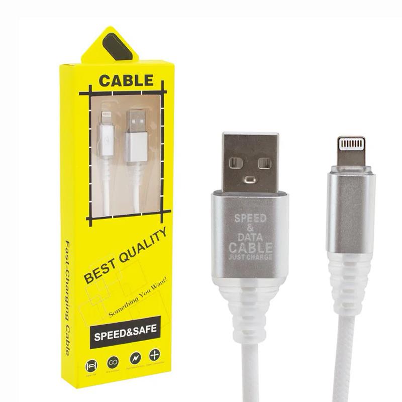 Powermaster Örgülü Işıklı 3 Amper Lightning USB Şarj ve Data Kablosu