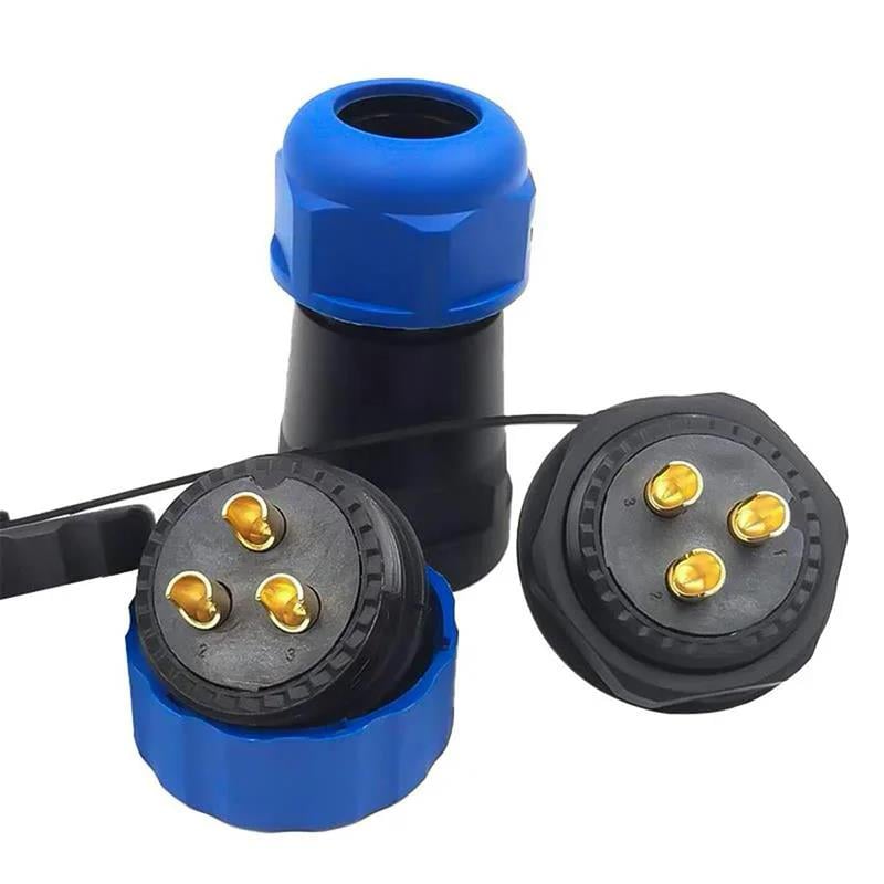 Powermaster SD28 Su Geçirmez 3 Pin Erkek-Dişi Yuvarlak 28 mm Konnektör