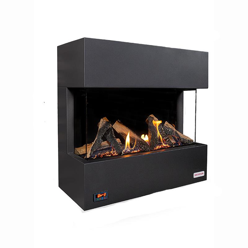 Revega H75AB Seramik Camlı Hermetik Doğalgazlı Şömine 6 Kw