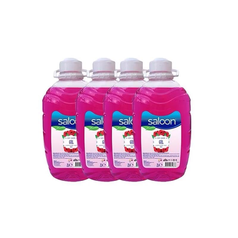 Saloon 2 Lt Sıvı Sabun Gül 4 Lü Paket