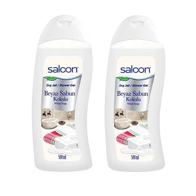 Saloon Duş Jeli 500 ml Beyaz Sabun Kokulu x 2 Adet