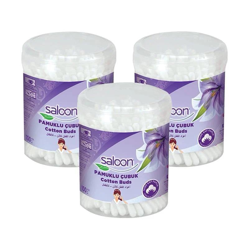 Saloon Pamuklu Çubuk 100'lü x 3 Adet
