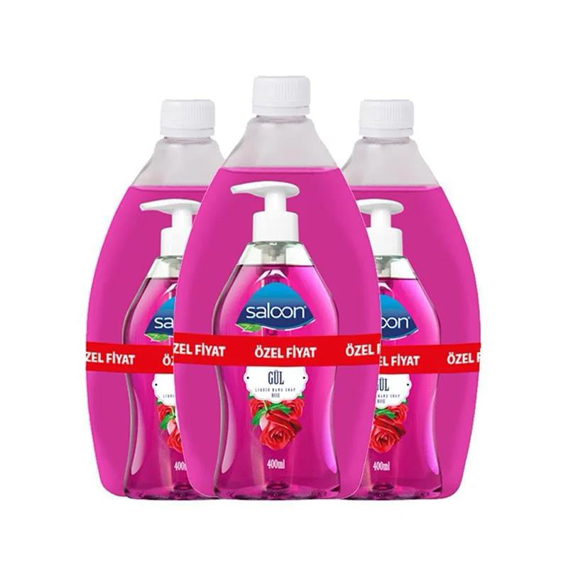 Saloon Sıvı Sabun 400+750 ml Gül X 3'lü Paket