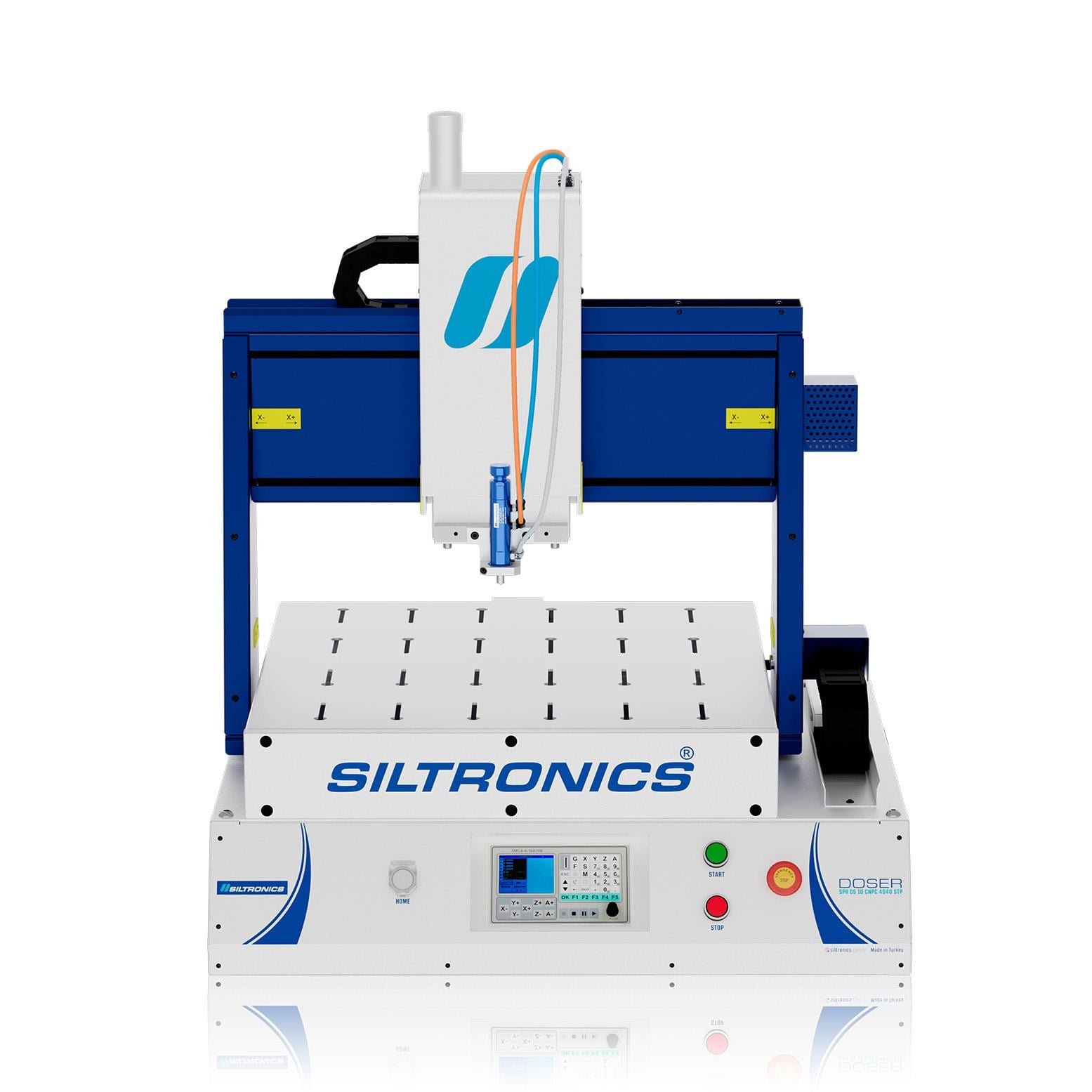 SILTRONICS “DOSER”  CNC DOZAJLAMA  MAKİNASI - MASA ÜSTÜ - 400 X 400 STEP MOTOR-AÇIK KABİN