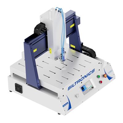 SILTRONICS “DOSER”  CNC DOZAJLAMA  MAKİNASI - MASA ÜSTÜ - 400 X 400 STEP MOTOR-AÇIK KABİN