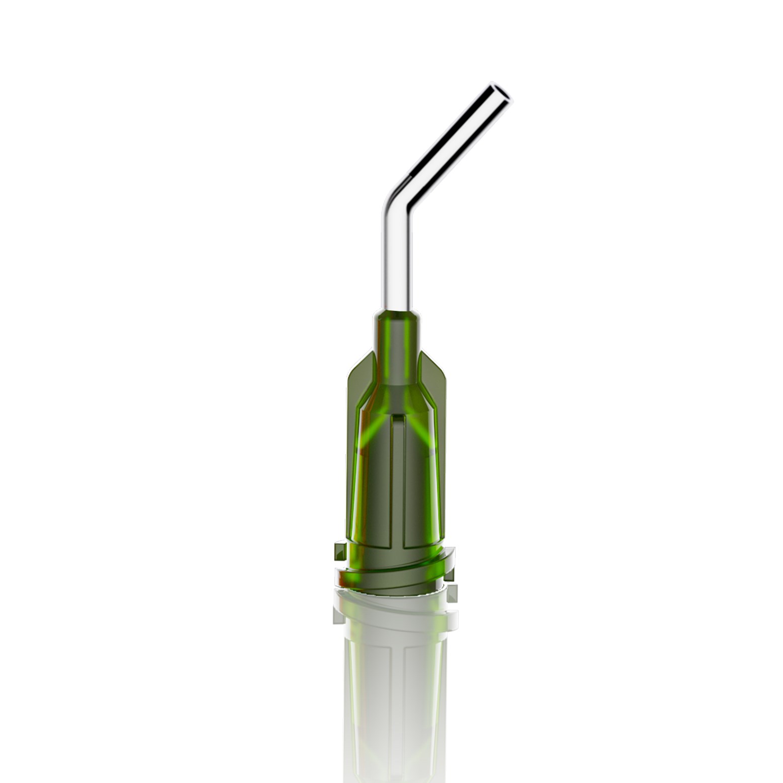 EBE14G050-45 - ENJEKSİYON BAŞLIKLI 45 DERECE EĞİMLİ İĞNE- 1/2'' - 14G - KOYU YEŞİL