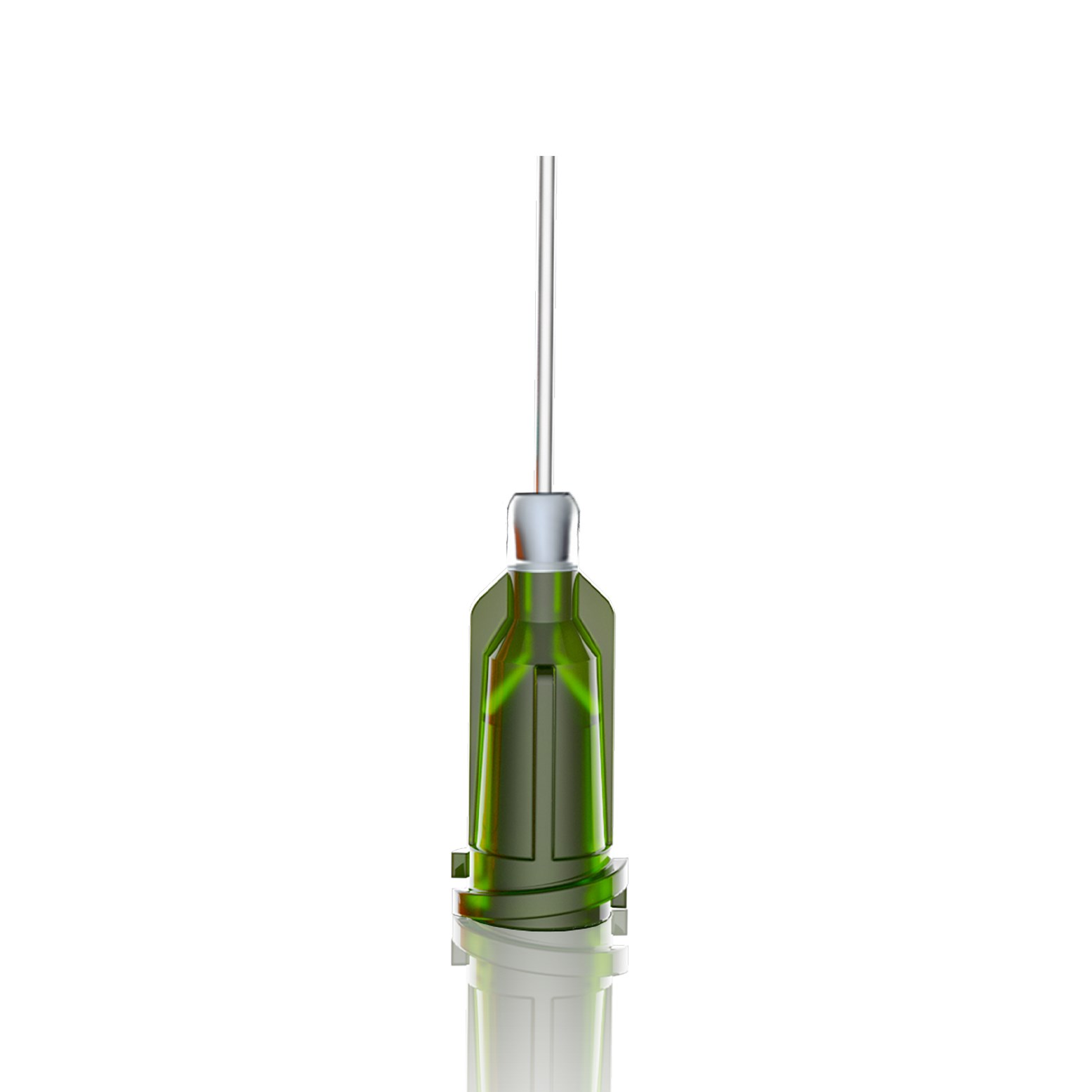 EBAB714G050 - ENJEKSİYON BAŞLIKLI ALÜMİNYUM BOĞAZLIı İĞNE - 1/2'' - 14G - KOYU YEŞİL