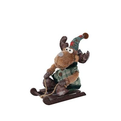 Dekoratif Kızaklı Geyik  20 cm