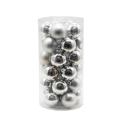 Dekoratif Yılbaşı Topu Yılbaşı Dekorları 4-6 Cm Gümüş