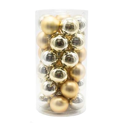 Dekoratif Yılbaşı Topu Yılbaşı Dekorları 4-6 Cm Gümüş