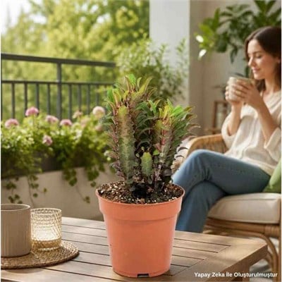 Euphorbia Trigona Rubra (Süt Ağacı Kaktüs) 20-30 Cm