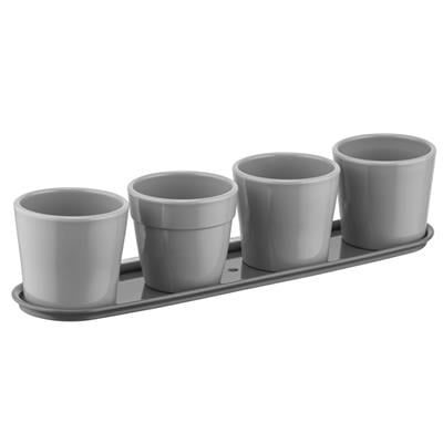 Kaktüs Saksı 4lü Set Mint 0,12*4 Lt  295*65*65 Mm