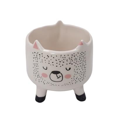 Tilkili Seramik Figürlü Saksı 15*16 Cm