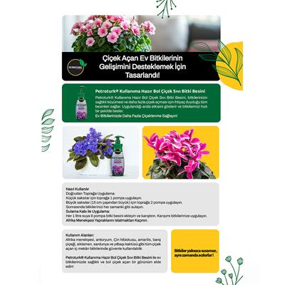 PetroTurk Bol Çiçekli Bitkiler Sıvı Bitki Besini 250 Ml