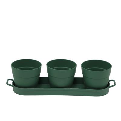 Poliwork 3lü Set Kaktüs Saksı Mix 0,4 Lt 335*95*90 Mm