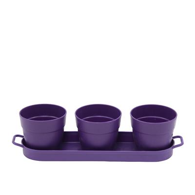 Poliwork 3lü Set Kaktüs Saksı Mix 0,4 Lt 335*95*90 Mm